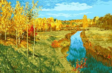 Картина Левитана Золотая осень