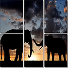 модульные картины со слонами