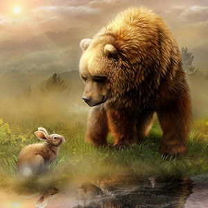картина медведи