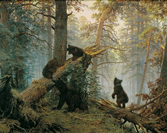 Картина «Утро в сосновом лесу» Иван Шишкин