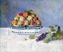 Натюрморт с персиками и виноградом - Ренуар, Пьер Огюст