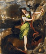 Святая Маргарита и дракон - Тициан Вечеллио