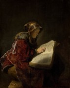 Читающая старушка (Портрет матери художника) - Рембрандт, Харменс ван Рейн