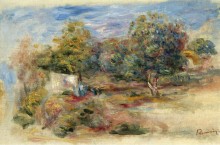 Пейзаж с домами (этюд), 1913 - Ренуар, Пьер Огюст