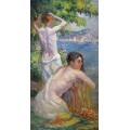 Сен-Тропе, две женщины на берегу залива, 1896-97 - Люс, Максимильен