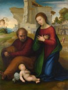 Мадонна поклоняется ребенку со Святым Иосифом - Бартоломео, Фра
