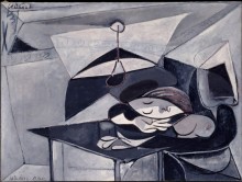 Женщина, уснувшая за столом - Пикассо, Пабло