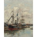 Трувиль, порт, 1894 - Буден, Эжен