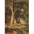 Женщина с мальчиком в лесу, 1868 - Шишкин, Иван Иванович