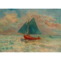 Красная лодка с голубыми парусами - Редон, Одилон