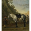 Мальчик держащий серую лошадь - Кальрат, Абрахам ван