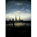 Город во время восхода Луны (город на воде на закате), 1817 - Фридрих, Каспар Давид