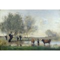 Коровы на болотных лугах - Коро, Жан-Батист Камиль