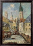 Эпикери-стрит и собор в Руане, 1929 - Луазо, Гюстав