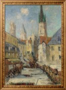 Эпикери-стрит и собор в Руане, 1929 - Луазо, Гюстав