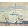 Вид на Темзу с набережной, 1919 - Клаус, Эмиль 