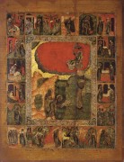 Огненное восхождение пророка Илии с житием (ок.1680)
