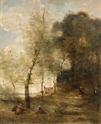 Пейзаж со сборщицами хвороста, Виль-д'Авре - Коро, Жан-Батист Камиль