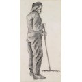 Человек с граблями (Almshouse Man Raking), 1882 - Гог, Винсент ван
