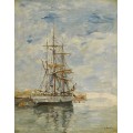 Трехмачтовый корабль на якоре, 1894-97 - Буден, Эжен