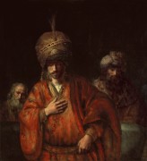Аман узнаёт свою судьбу, или Падение Амана - Рембрандт, Харменс ван Рейн