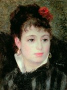 Женщина с розой в волосах - Ренуар, Пьер Огюст