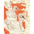 Три лебедя на красном - Сток