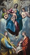 Мадонна с Младенцем со святыми Мартиной и Агнессой и ангелами - Греко, Эль