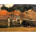 Женщины и белая лошадь, 1903 - Гоген, Поль 