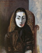 Портрет Жаклин в кресло-качалке и черном шарфе,1954 - Пикассо, Пабло