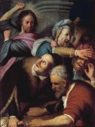 Изгнание торговцев из храма - Рембрандт, Харменс ван Рейн