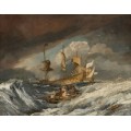 Лодка, доставляющая якоря голландским кораблям - Тернер, Джозеф Мэллорд Уильям