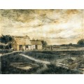 Сарай с крышей, покрытой мхом (Barn with Moss-Covered Roof), 1881 - Гог, Винсент ван