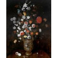 Цветы в резной позолоченной вазе - Брейгель, Ян (младший)