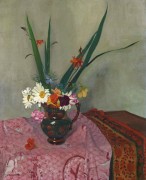 Позолоченная ваза с цветами - Валлоттон, Феликс 