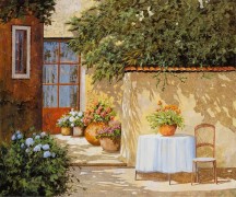 Пейзаж со столиком у стены - Борелли, Гвидо (20 век)