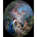 Мадонна с Младенцем, маленький Иоанн Креститель и ангелы - Буше, Франсуа