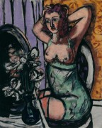 Женщина с зеркалом и орхидеями - Бекман, Макс