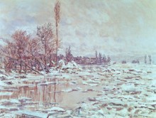 Дробление льда, пасмурная погода (1880) - Моне, Клод