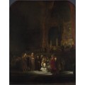 Женщину, обвиненная  в прелюбодеянии - Рембрандт, Харменс ван Рейн