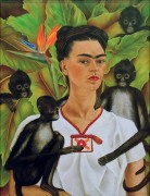 Автопортрет с обезьянками - Кало, Фрида