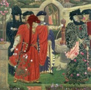Выбор Красной и Белой Розы в саду старого храма - Пейн, Генри