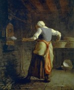 Женщина, выпекающая хлеб - Милле, Жан-Франсуа 