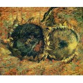 Два срезанных посолнуха (Still Life with Two Cutted Sunflowers), 1887 - Гог, Винсент ван