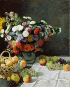 Цветы и фрукты,  1869 - Моне, Клод