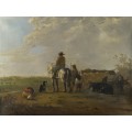 Пейзаж с всадником, пастухом и скотом - Кейп, Альберт Якобз
