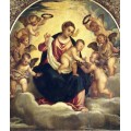 Мадонна с Младенцем и ангелы - Тициан Вечеллио