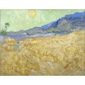 Пшеничное поле со жнецом на рассвете (Wheat Fields with Reaper at Sunrise), 1889 - Гог, Винсент ван