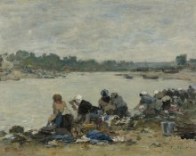 Прачки на берегу реки Тук, 1885-1890 - Буден, Эжен