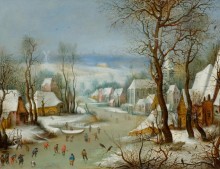 Зимний пейзаж с ловушкой для птиц - Брейгель, Ян (Старший)